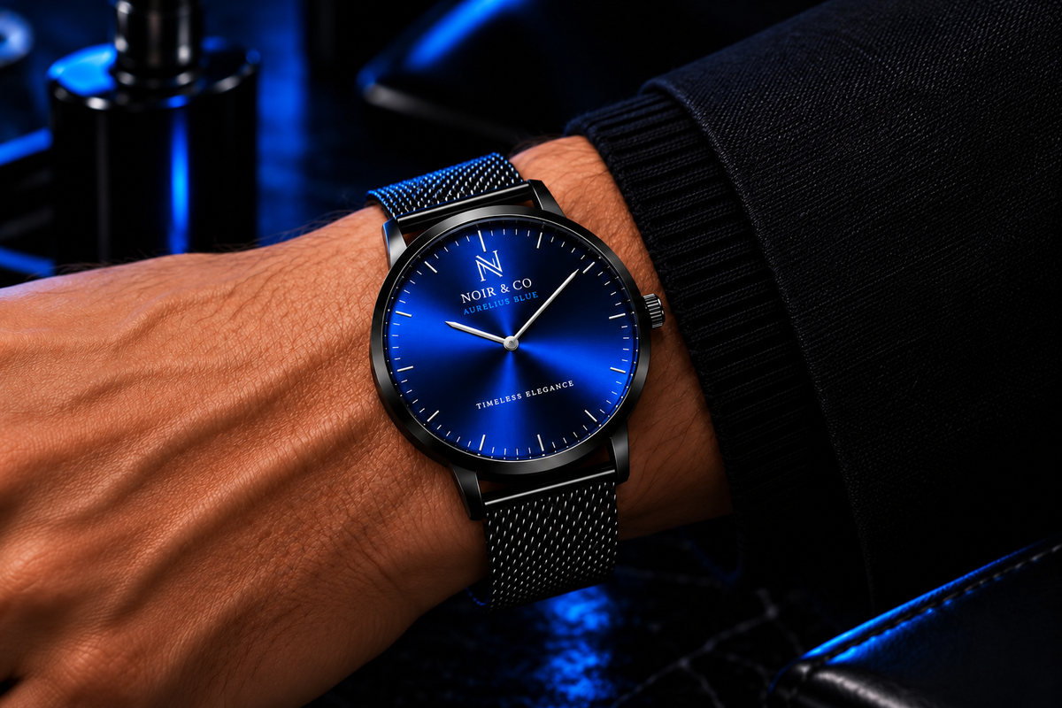 NOIR & CO. AURELIUS BLUE — Quiet luxury. Powerful presence.